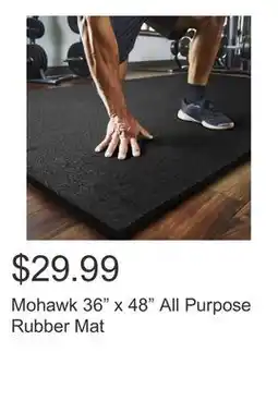 Costco Mohawk 36 x 48 All Purpose Rubber Mat offer