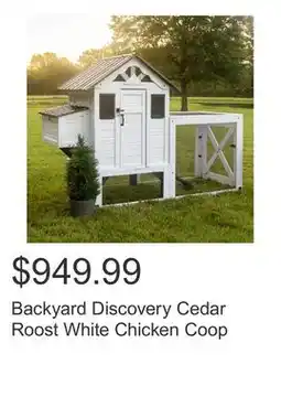 Costco Backyard Discovery Cedar Roost White Chicken Coop offer