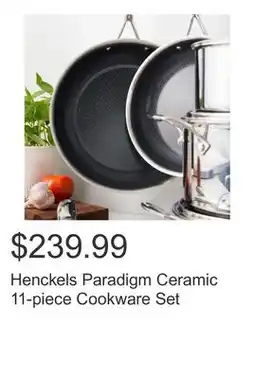 Costco Henckels Paradigm Ceramic 11-piece Cookware Set offer