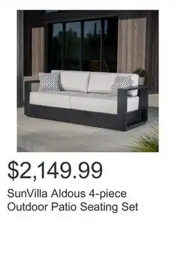 Costco SunVilla Aldous 4-piece Outdoor Patio Seating Set offer