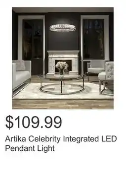 Costco Artika Celebrity Integrated LED Pendant Light offer