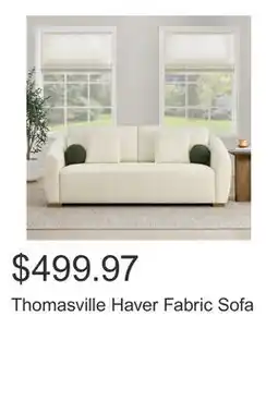 Costco Thomasville Haver Fabric Sofa offer