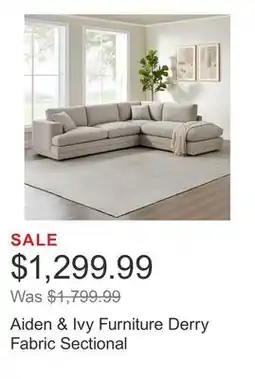 Costco Aiden & Ivy Furniture Derry Fabric Sectional offer