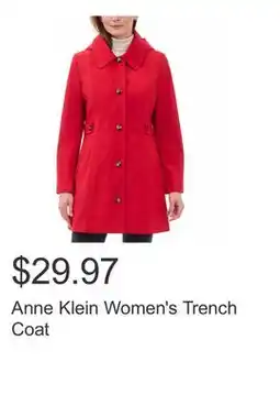 Costco Anne Klein Women's Trench Coat offer