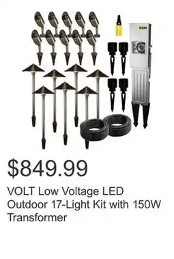 Costco VOLT Low Voltage LED Outdoor 17-Light Kit with 150W Transformer offer