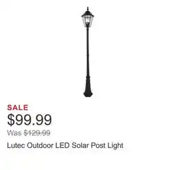 Costco Lutec Outdoor LED Solar Post Light offer