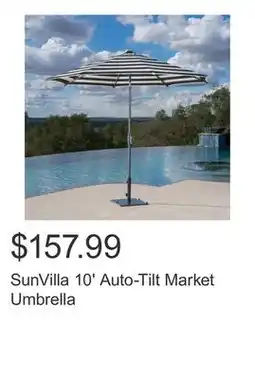 Costco SunVilla 10' Auto-Tilt Market Umbrella offer