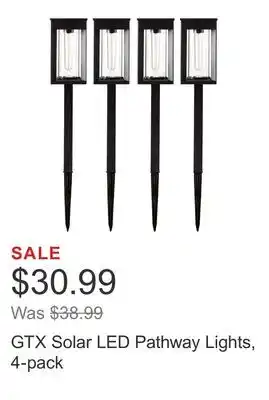 Costco GTX Solar LED Pathway Lights, 4-pack offer