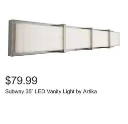 Costco Subway 35 LED Vanity Light by Artika offer