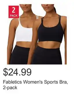 Costco Fabletics Women's Sports Bra, 2-pack offer