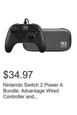 Costco Nintendo Switch 2 Power A Bundle: Advantage Wired Controller and Slim Case offer