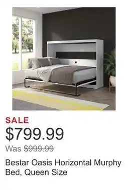 Costco Bestar Oasis Horizontal Murphy Bed, Queen Size offer