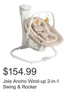 Costco Joie Ancho Wind-up 2-in-1 Swing & Rocker offer