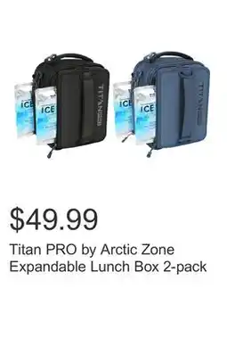 Costco Titan PRO by Arctic Zone Expandable Lunch Box 2-pack offer