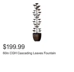 Costco 60in CGH Cascading Leaves Fountain offer