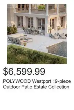 Costco POLYWOOD Westport 19-piece Outdoor Patio Estate Collection offer
