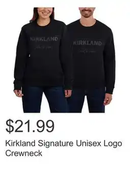 Costco Kirkland Signature Unisex Logo Crewneck offer