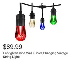 Costco Enbrighten Vibe Wi-Fi Color Changing Vintage String Lights offer