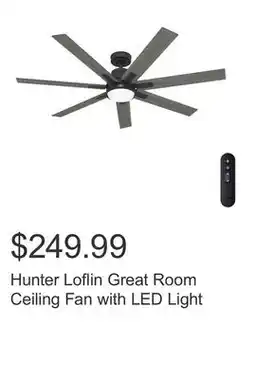 Costco Hunter Loflin Great Room Ceiling Fan with LED Light offer