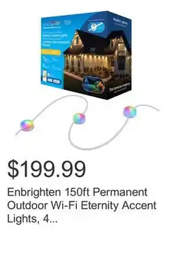 Costco Enbrighten 150ft Permanent Outdoor Wi-Fi Eternity Accent Lights, 4 ft. Spacing, 94 Lumens offer