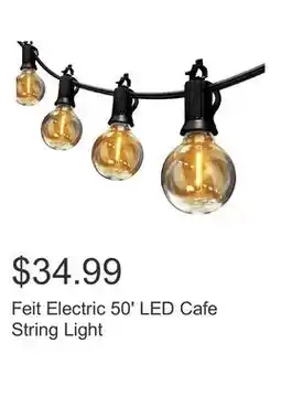 Costco Feit Electric 50' LED Cafe String Light offer