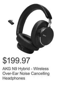 Costco AKG N9 Hybrid - Wireless Over-Ear Noise Cancelling Headphones offer