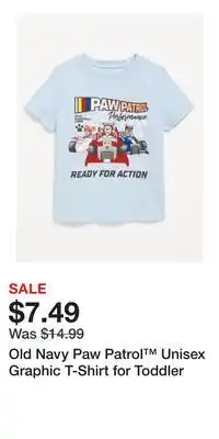 Old Navy Old Navy Paw Patrol Unisex Graphic T-Shirt for Toddler offer