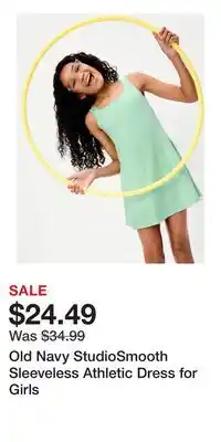 Old Navy Old Navy StudioSmooth Sleeveless Athletic Dress for Girls offer