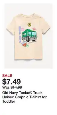 Old Navy Old Navy Tonka Truck Unisex Graphic T-Shirt for Toddler offer