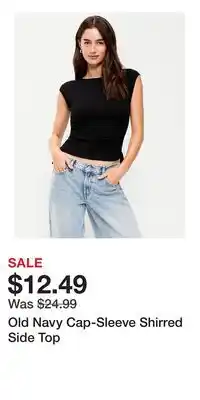 Old Navy Old Navy Cap-Sleeve Shirred Side Top offer