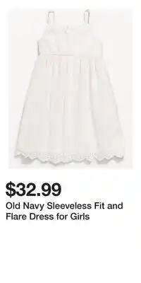 Old Navy Old Navy Sleeveless Fit and Flare Dress for Girls offer