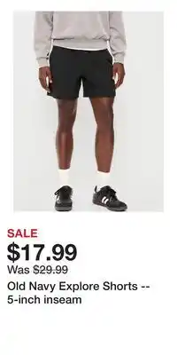 Old Navy Old Navy Explore Shorts -- 5-inch inseam offer