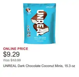 Costco UNREAL Dark Chocolate Coconut Minis, 15.3 oz offer