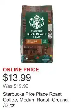 Costco Starbucks Pike Place Roast Coffee, Medum Roast, Ground, 32 oz offer