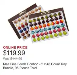 Costco Mae Fine Foods Bonbon - 2 x 48 Count Tray Bundle, 96 Pieces Total offer