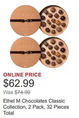 Costco Ethel M Chocolates Classic Collection, 2 Pack, 32 Pieces Total offer