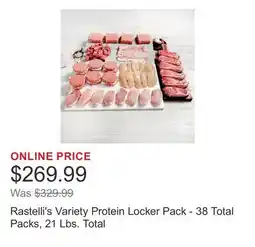 Costco Rastelli's Variety Protein Locker Pack - 38 Total Packs, 21 Lbs. Total offer