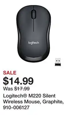 Office Depot Logitech M220 Silent Wireless Mouse, Graphite, 910-006127 offer