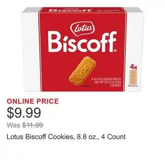 Costco Lotus Biscoff Cookies, 8.8 oz., 4 Count offer