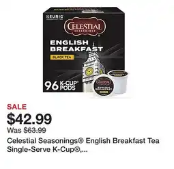 Office Depot Celestial Seasonings English Breakfast Tea Single-Serve K-Cup , Carton Of 96 offer
