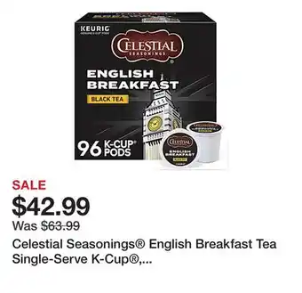 Office Depot Celestial Seasonings English Breakfast Tea Single-Serve K-Cup , Carton Of 96 offer