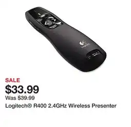 Office Depot Logitech R400 2.4GHz Wireless Presenter offer