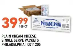 US Foods Chef's Store Plain cream cheese single serve packets philadelphia offer