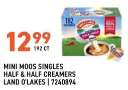 US Foods Chef's Store Mini moos singles half & half creamers land o'lakes offer