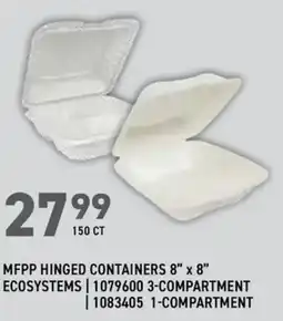 US Foods Chef's Store Mfpp hinged containers 8" x 8" ecosystems offer