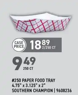 US Foods Chef's Store #250 paper food tray offer
