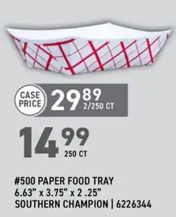 US Foods Chef's Store #500 paper food tray offer