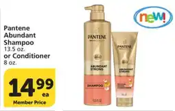 Albertsons Pantene Abundant Shampoo 13.5 oz. or Conditioner 8 oz offer