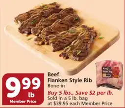 Albertsons Beef Flanken Style Rib offer
