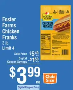 Smart & Final Foster Farms Chicken Franks offer